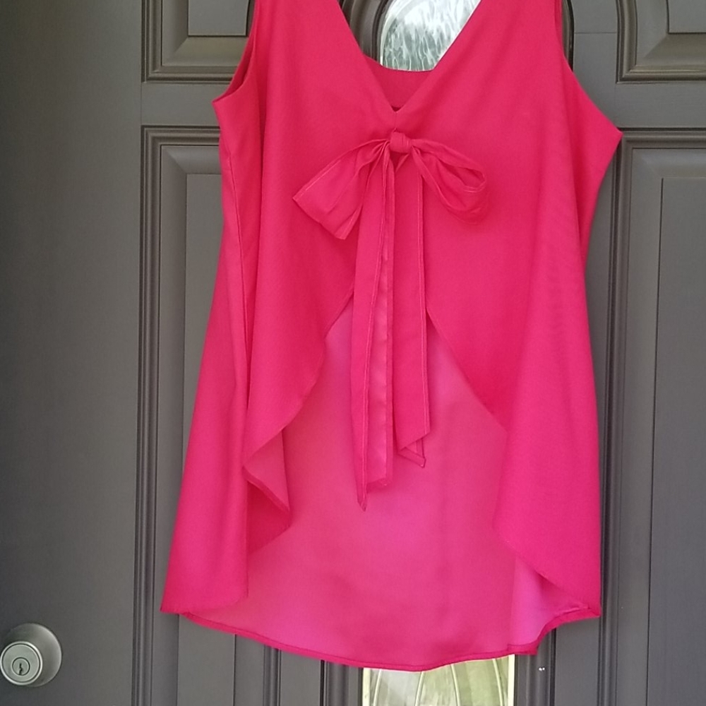 Hot Pink boutique open back tank
